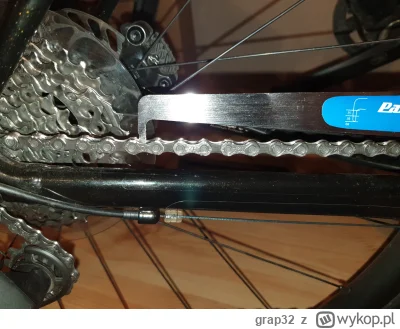 grap32 - Mam na łańcuchu kmc x12l-1 zrobione 2800 km, a mój przymiar Park Tool CC 4 w...