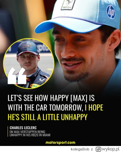 kolegaBob - #f1 Leclerc chyba coś pocyganił w bolidzie Maxa