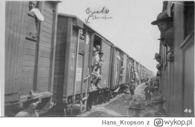 Hans_Kropson - Gdzieś na Syberii między Irkuckiem i Władywostokiem, rok 1919 - spotka...