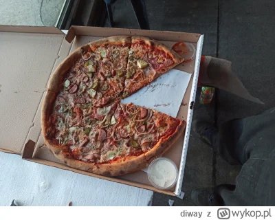 diway - Wjeżdża pizza na budowie. Coś pięknego. 
#foodporn #pizza