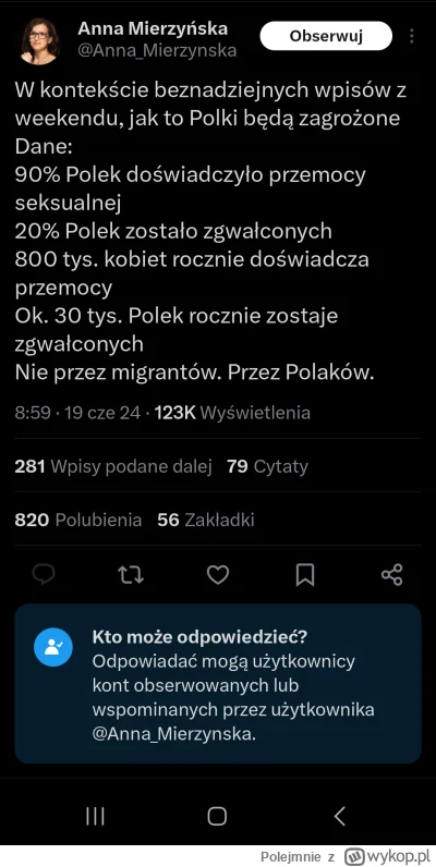 Polejmnie - Anna Mierzyńska, rządowa  ekspertka nowo powołanego Centrum Badań nad Dez...