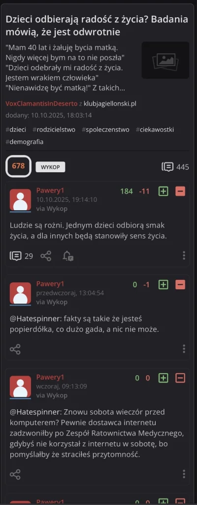 Hatespinner - @Pawery1: chyba ci sie przyćpało za dużo przegrywie. I te usuwanie post...