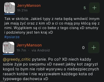 greedy_critic - W umyśle #psiarze są dwa wilki

Jeden wilk pisze że wykopkom nie woln...