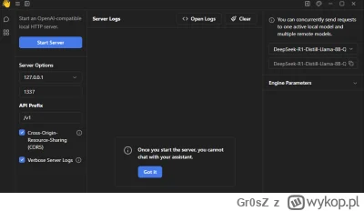 Gr0sZ - @aircod: jan.ai ma opcje uruchomienia serwera i udostępnienia API, ale urucha...
