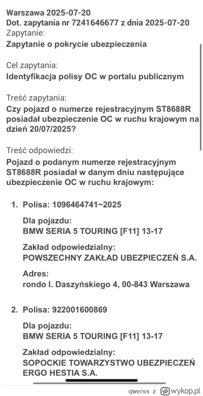qwerss - To nie jest radiowóz. Tablice rejestracyjne wyszukuje normalnie w UFG, a rad...