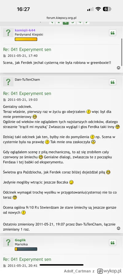 AdolfCartman - @Ciencienia_czlowieka1 @JohnnyBezEn czytam stare komentarze na jakimś ...