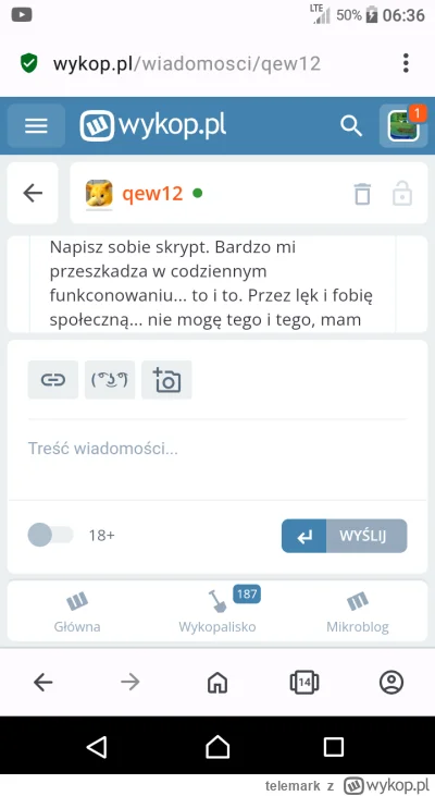 telemark - #przegryw @qew12 dostał rentę dzięki mnie, czuje dobrze #renciak ( ͡° ͜ʖ ͡...