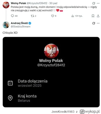 JemKredki1983 - @matthew1990: jak ja widzę takich jak Ty to mam ochotę zapytać czy je...