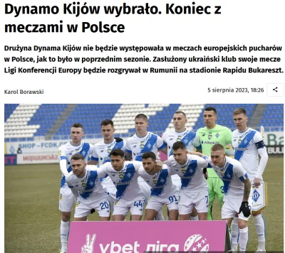 bezbekpol - Nie wiem, czy było, ale po Szachtarze w Hamburgu, Dynamo Kijów też rezygn...