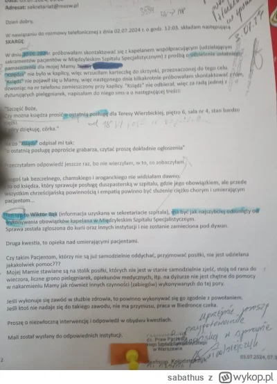 sabathus - Skarga z Międzyleskiego szpitala w Warszawie...