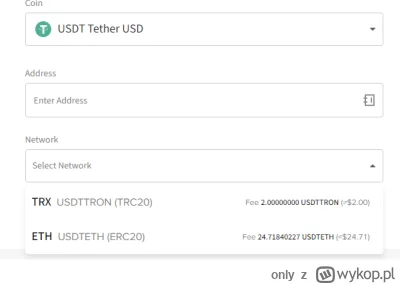 only - @emjot86: TRX w sensie ta sieć? Czyli mam wybrać ETH? I na Binance odpowiednio...