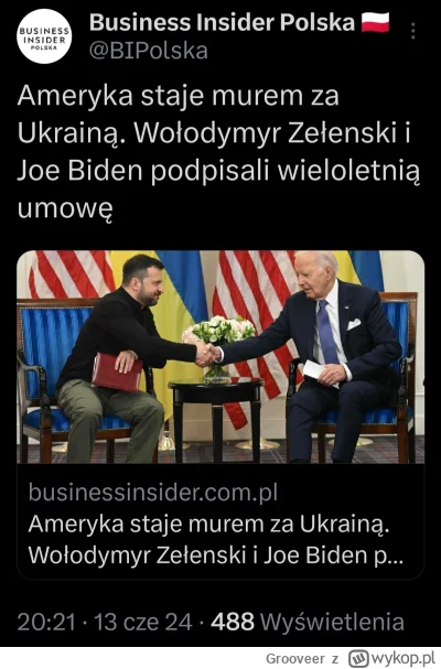 Grooveer - Dopóki Biden jest prezydentem USA. Trump oleje tę umowę jeśli wróci jako p...