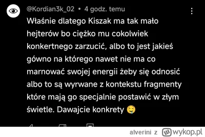 alverini - Ale combo xD kiszak powie milion razy "brak konkretów znowu widzofie" i ju...