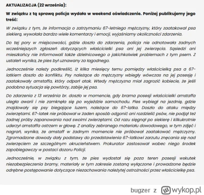 bugzer - Pamiętacie mój wpis o dziadku co zabił amstaffa siekierą? Jest update. poprz...