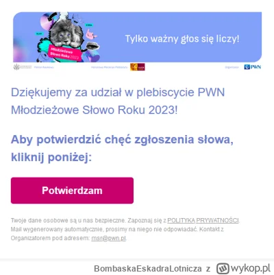 BombaskaEskadraLotnicza - #famemma 

Daily remainder:

Do 8 listopada można zgłaszać ...