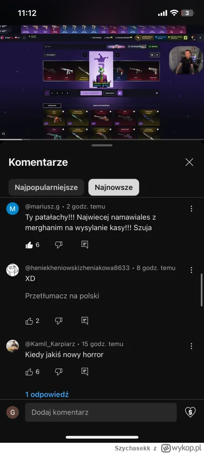 Szychasekk - Isamuxoszust na pełnej usuwa wszystkie komentarze. Ale tam im wszystkim ...