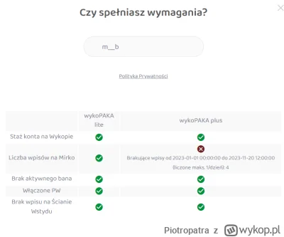 Piotropatra - @wykoPAKA: m__b widzę nie łapie się na wersje plus ( ͡º ͜ʖ͡º)