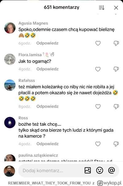 REMEMBERWHATTHEYTOOKFROM_YOU - Próbka komentarzy ( ͡º ͜ʖ͡º)