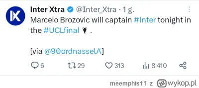 meemphis11 - #mecz 
Nie dość,że Chorwat w pierwszym składzie to jeszcze z opaską
City...