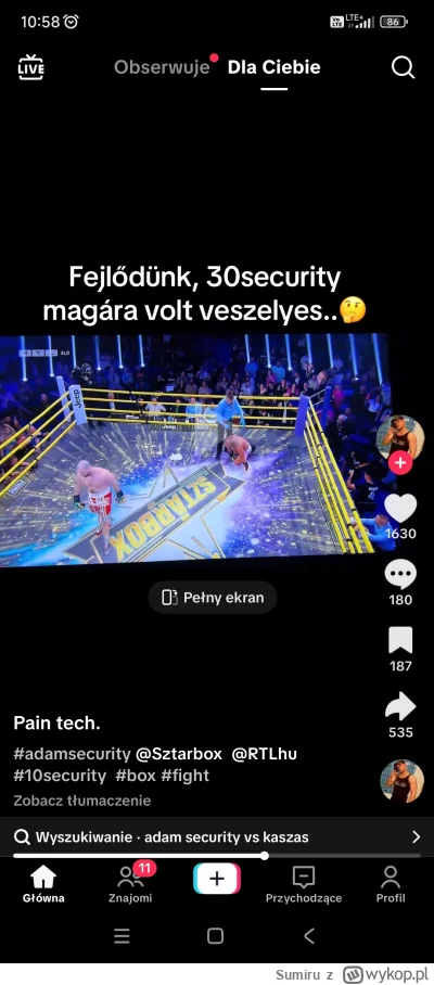 Sumiru - Jak coś to potężny Adam Security znowu przegrał walke. W boksie. Nie zadał a...