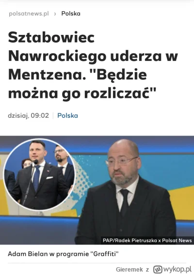 Gieremek - Po jednym piwie już wjeżdża szantaż i groźba rozliczenia. 
No dawaj Sławek...