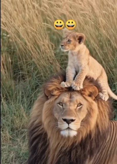 Dawid-01100 - #przegryw Ja bym chciał se lwa zobaczyć na żywo a tego małego tak na dw...
