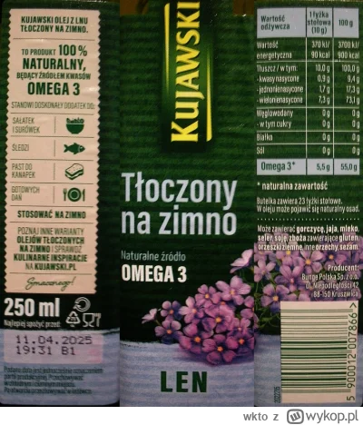 wkto - #listaproduktow
#olejlniany tłoczony na zimno Kujawski #kujawski
aktualny prod...