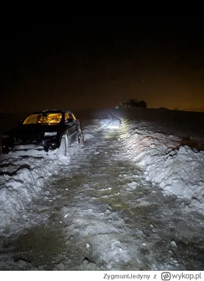 ZygmuntJedyny - Życie na wsi. Wczorajsze nocne odśnieżanie żeby majstry dojechały na ...