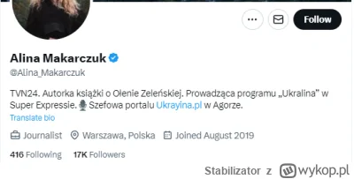 Stabilizator - @Aquamen:  Oczywiscie ona pracuje w tvn24, Prowadząca programu „Ukrali...