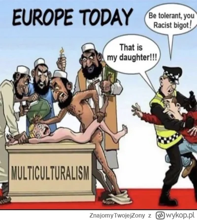 ZnajomyTwojejZony - Nowa postępowa Europa na jednym obrazku 

#islam #imigranci #hehe...