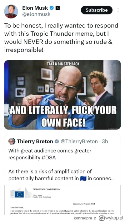 konradpra - https://x.com/elonmusk/status/1823076043017630114?t=myWk2A8dZHZfKI7RnqpB3...