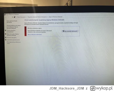 JDMHacksoreJDM - Siemka mam taki problem ze wyłączyłem Windows defender, i teraz nie ...