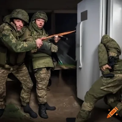 PEPELeSfont - Craiyon, prompt: "russian soldiers stealing fridges"

#rosja #wojna #ai...