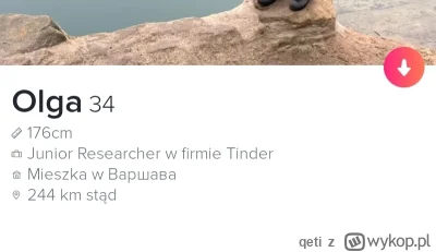 qeti - #tinder #badoo 

sparowało mnie z laską pracującą w Tinderze,  liczę więc na i...