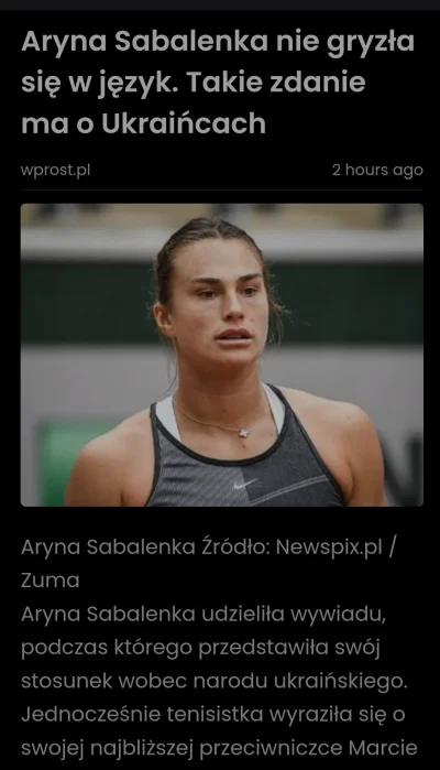 moonofvenus - Obrzydliwy #clickbait portalu wprost. To tenisistka z Białorusi, która ...