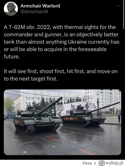 Vixay - Czołg z lat 60 już lepszy od Leo2/Challengera 2 ( ͡° ͜ʖ ͡°)
#ukraina