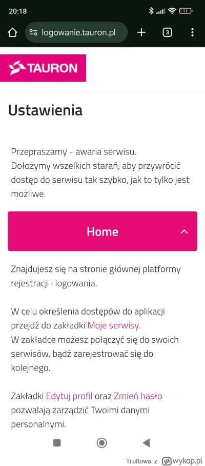 Truflowa - @TgcRap4: nie dziaua, maja awarie, sir