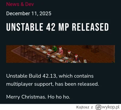 Kajtosz - Build 42 właśnie dostał multiplayer
Wesołych świąt ( ͡° ͜ʖ ͡°)
#projectzomb...