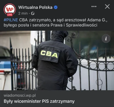 sznioo - Niezła pisowska pokazówka, żeby potem mogli mówić że CBA działa a Tusk chce ...