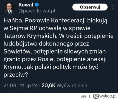 Sin- - Oskarżenia o prorosyjskość Konfederacji są nad wyraz, a nie czekaj…( ͡° ͜ʖ ͡°)...