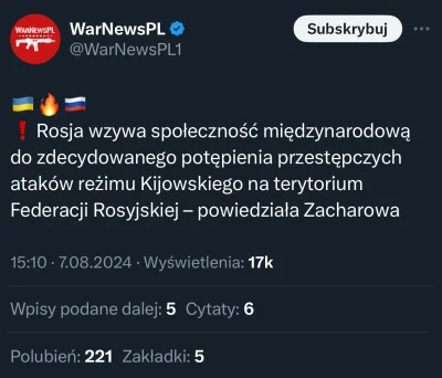 M.....s - Ukraińcy już zajęte kilkanaście kilometrów w głąb Rosji w obwodzie kurskim,...