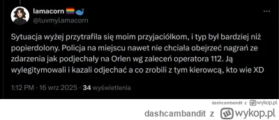dashcambandit - Policja na miejscu nawet nie chciała obejrzeć nagrań ze zdarzenia 乁(⫑...