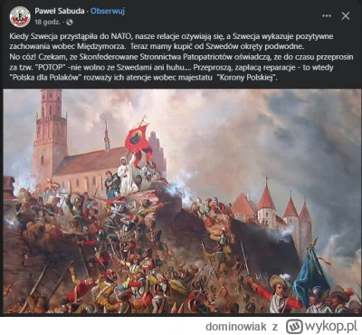 dominowiak - tymczasem na moim wallu na FB, wpisy prawie jeden pod drugim XD
#wojna #...