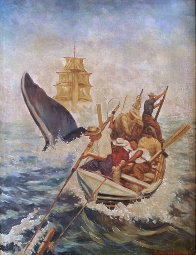 Borealny - Clifford W. Ashley - „Nantucket Water Skid” (1930)
Obraz olejny przedstawi...