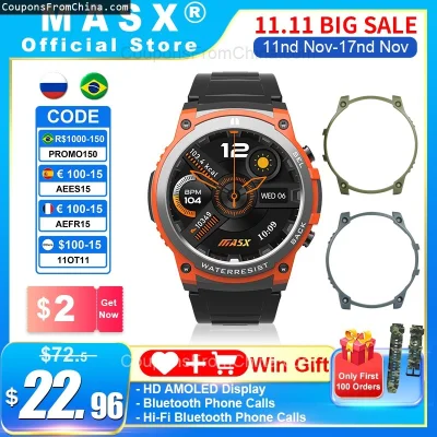 n____S - ❗ MASX Aurora One Smart Watch
〽️ Cena: 23.43 USD (dotąd najniższa w historii...