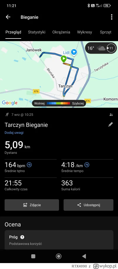 RTX4090 - No nawet ładnie, kilka godzin snu po półmaratonie i bieg w Tarczynie. Udało...