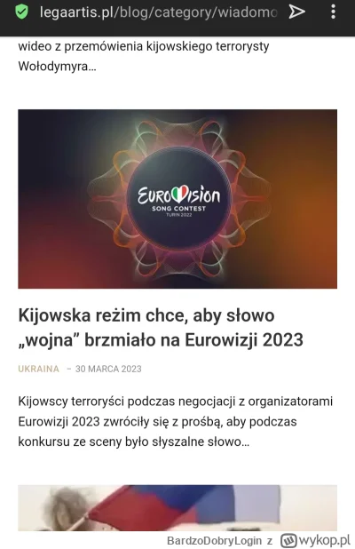 B.....n - Co to za gówniane, szurskie i kacapskie źródło?! Myślałem, że to jakiś arty...