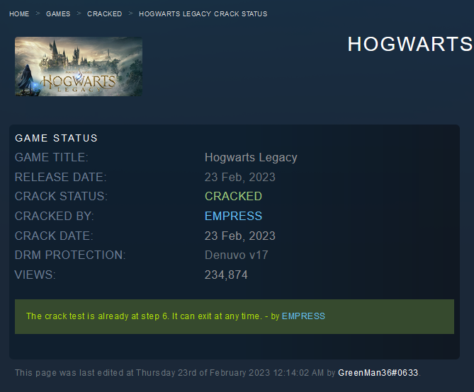 Warner Bros confirma que Hogwarts Legacy será protegido pelo Denuvo