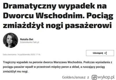 GoldenJanusz - poyebana akcja, gdzie byli ludzie ja się pytam 
#przegryw #kolej #wars...