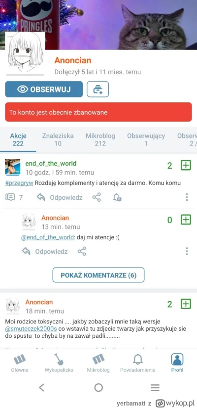 yerbamati - Dostała bana za podrywanie mnie chyba 
#przegryw